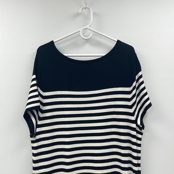 Torrid Striped Stretchy Knit Sweater Sheath Midi Dress Black White 3X - Picture 6 of 9